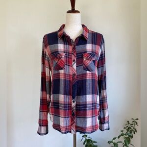 Beachlunchlounge Red and Blue Plaid Button Up